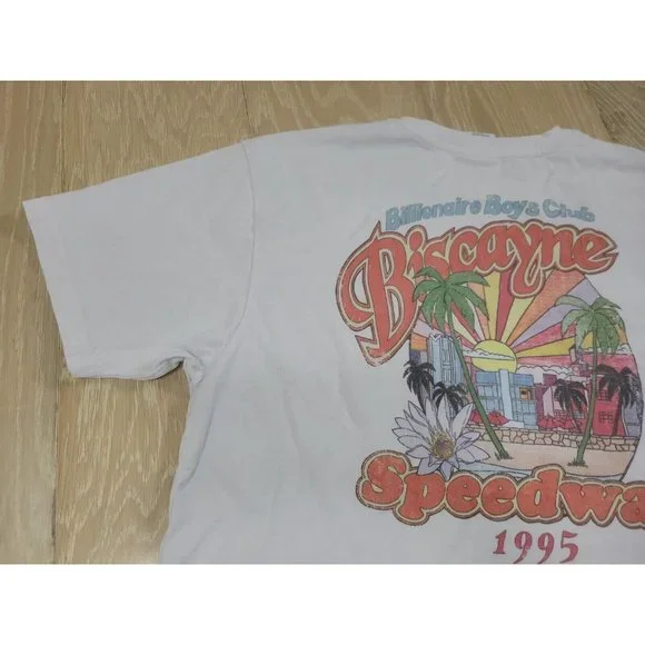 BBC Billionaire Boys Club Men´s XL T Shirt Biscayne Speedway 1995 Retro Graphic Shirts